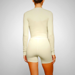 Henley Skims COTTON RIB LONG SLEEVE CROP βαθυ κοκκινα | 2854031-FX