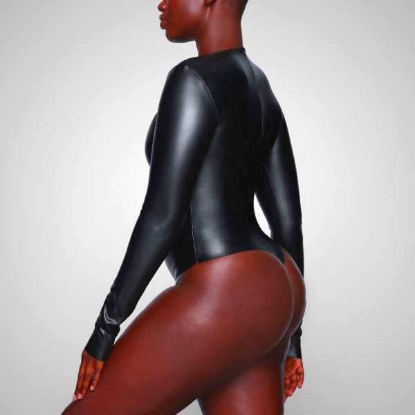 Long Sleeve Bodysuit Skims ESSENTIAL MOCK NECK καφε γκρι | 3560184-JY