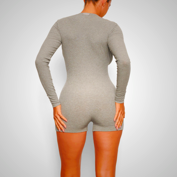 Onesie Skims SOFT LOUNGE BUTTON UP HENLEY καφε | 7240196-IY