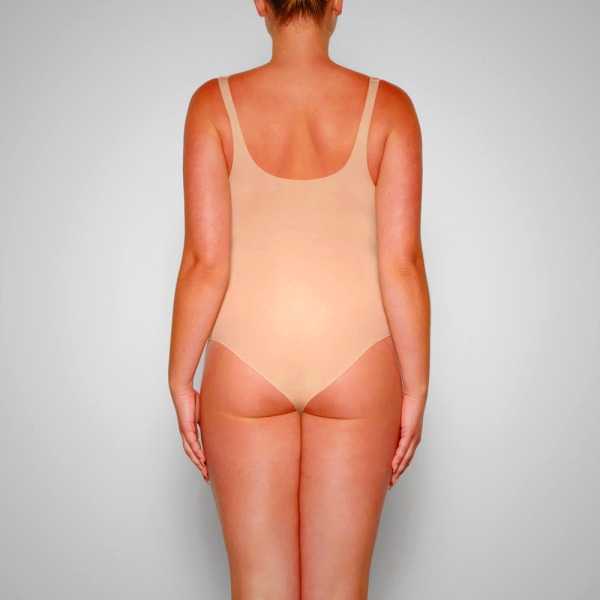 Scoop Neck Bodysuit Skims FAUX LEATHER βερίκοκο | 6739401-CR