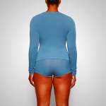 T-shirt Skims FITS EVERYBODY LONG SLEEVE σκουρο μπλε | 8267543-OS