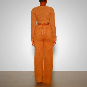 Skims Velvet Wide Leg Pants Purple Grey | 4582691-KD